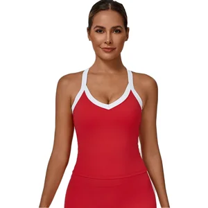 Quick Dry Active Tops for Fitness Yoga & Running Gym Tight with Patchwork Color Block Top for Outdoor Sports