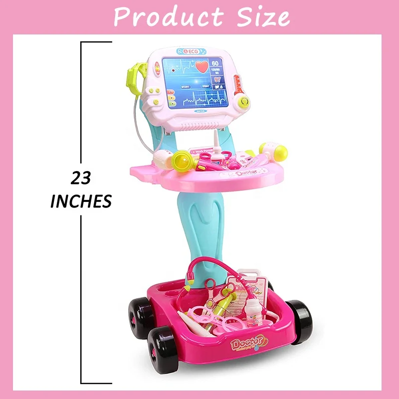Дошкольные развивающие игры для помещений медицинский набор игрушка врачи игровой двухслойная тележка ролевые