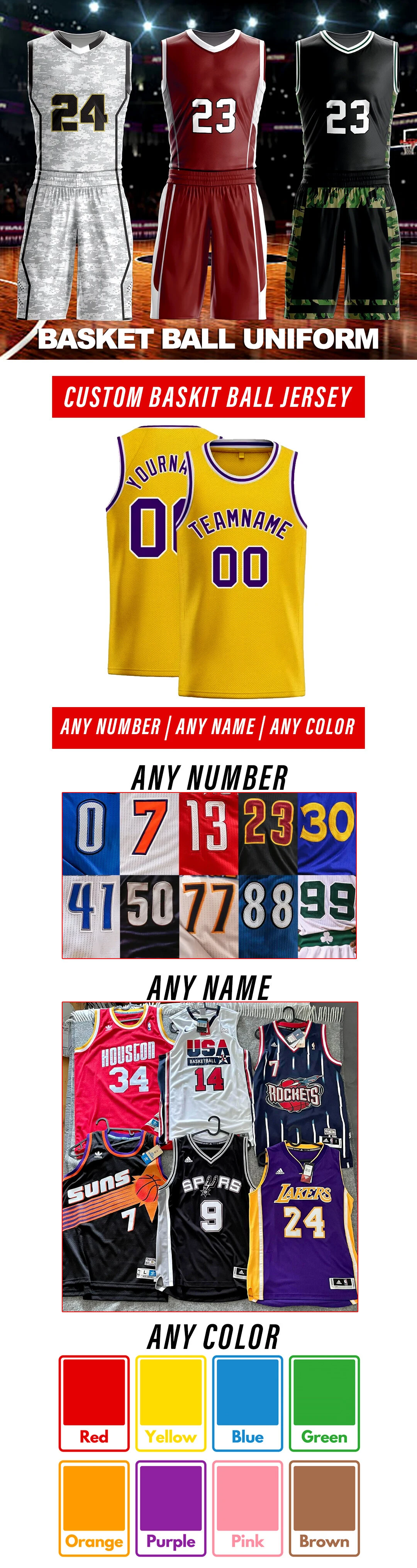 Custom Sublimation Printing Basketball Jersey Team Design