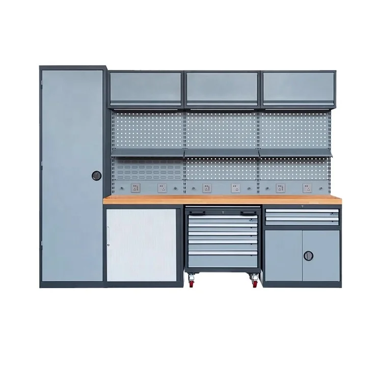 Customizable Metal Garage Storage Cabinet Mechanic Workbench Organization System Wall Cabinet Tool Chest Cabinet