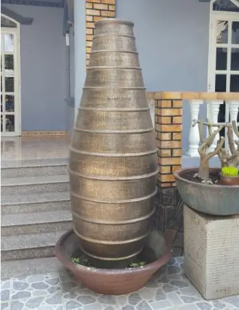 [Ruby Linh]- Atlantis Pottery Atlantic Pots Antique Water Fountains Rustic Flower Pot - Sandblast Pot Floor Vase Large Planter