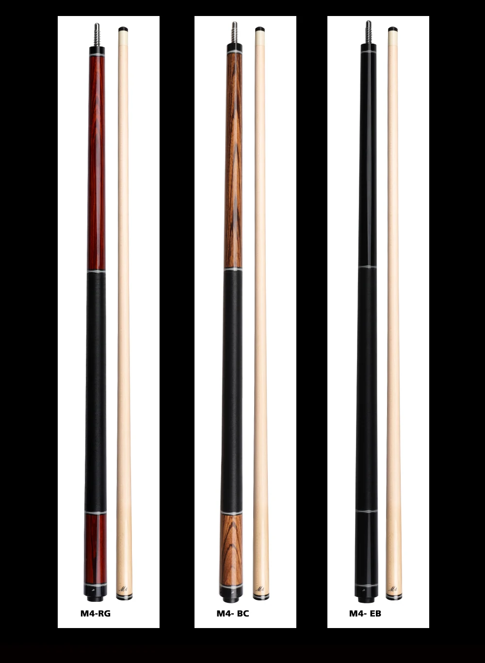 How M4 Cues Billiard Irish Linen Grip Rare Solid 12.8mm Pro Shaft Pool