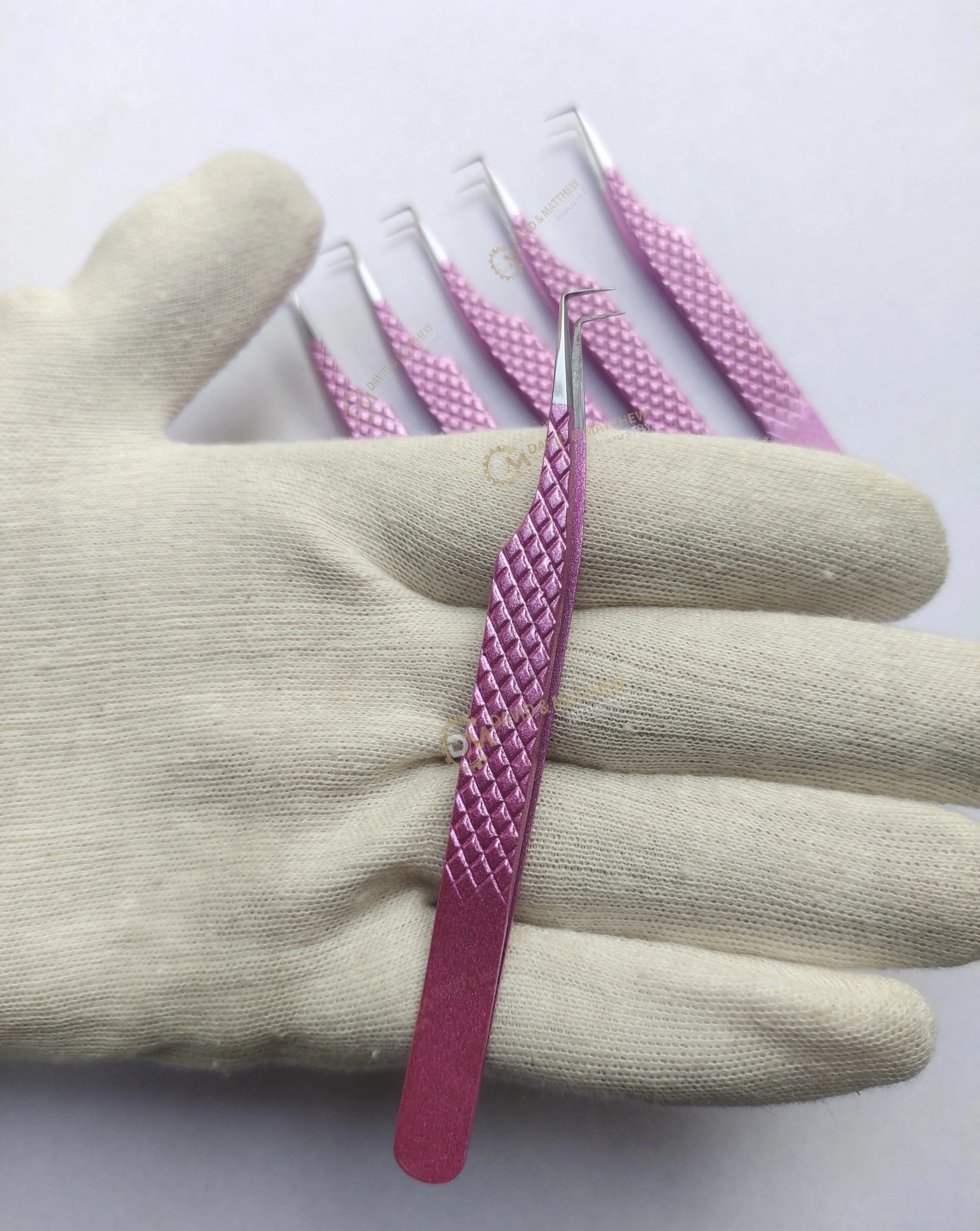 Best Selling 90 Degree Tweezers Stainless Steel Volume Lash Tweezers