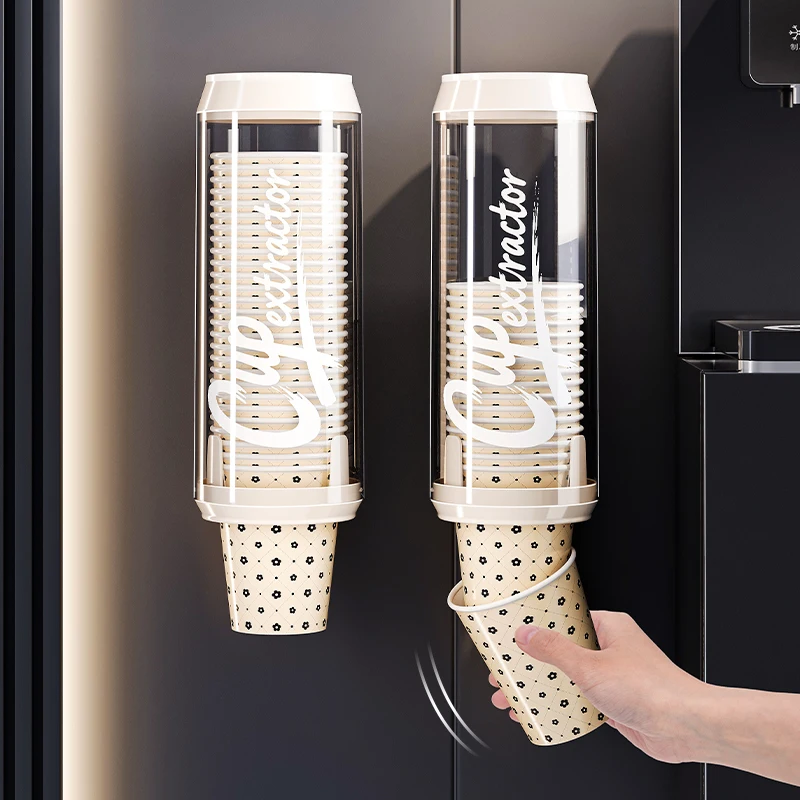 WANUO օգտագործված բաժակների տարածիչ, ստվարաթղթե բաժակների տարածիչ, թափանցիկ պլաստիկ բաժակների տարածիչ, պատին ամրացվող բաժակների տարածիչ