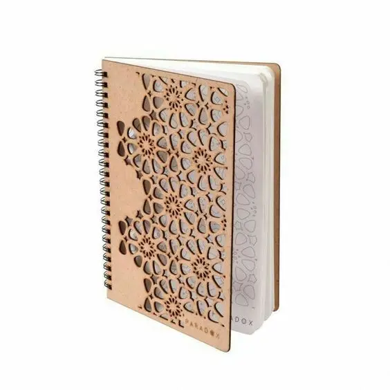 Custom Notebook with MDF Cover Personalized Laser Engraved Memo Pads Eco-friendly Stationery Factory Wholesale