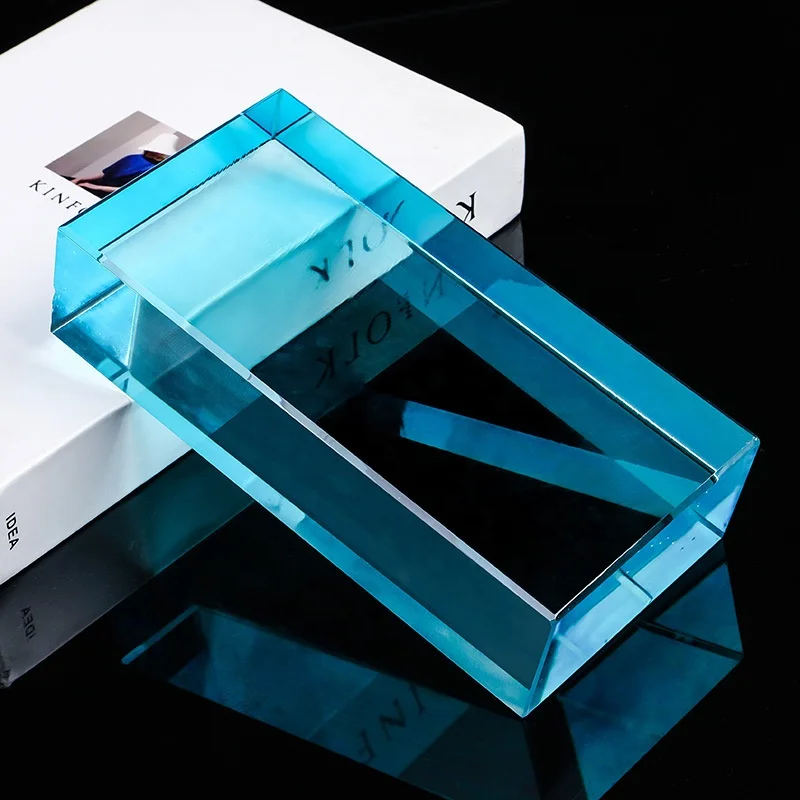 Color Solid Glass Brick Mirror Bubble Decorative Crystal Glass Block for Building Glass Bricks Wall