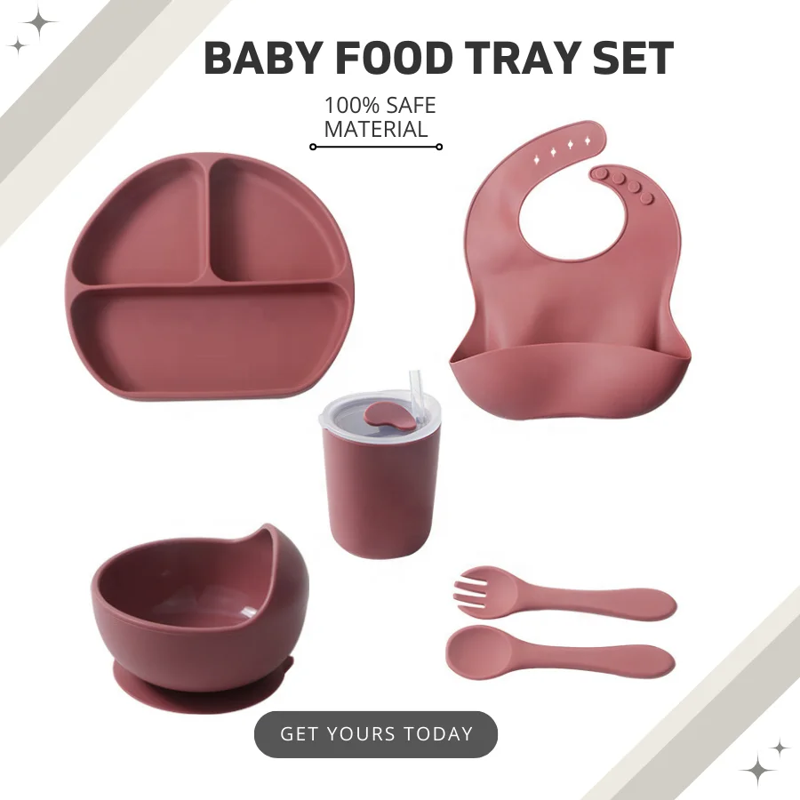 100 Safe Material Silicone Baby Food Tray Set Manufacturer Baby Food