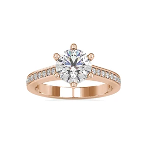 Trending Product 1.80 Carats Lab-Grown Round Cut Diamond Ring Engagement Wedding Ring Jewelry 14k Yellow Gold original