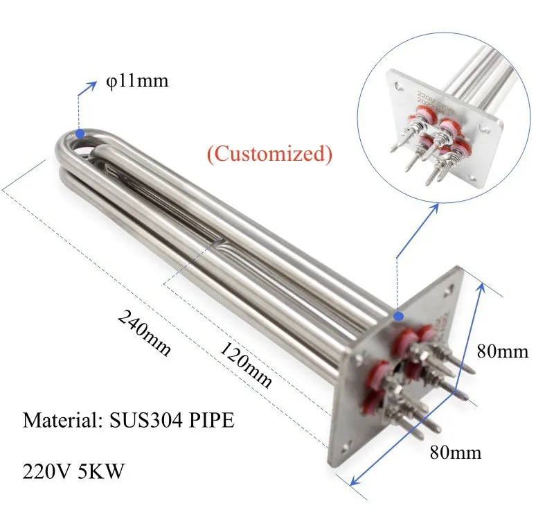 Flange Water Heater Element