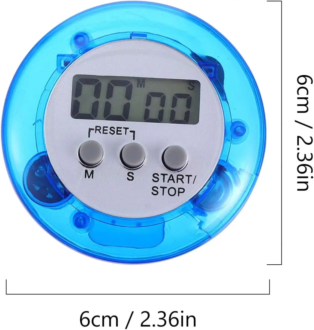 Big LCD Display Loud Sounds Minute Second Kitchen Timer for Games, Cooking