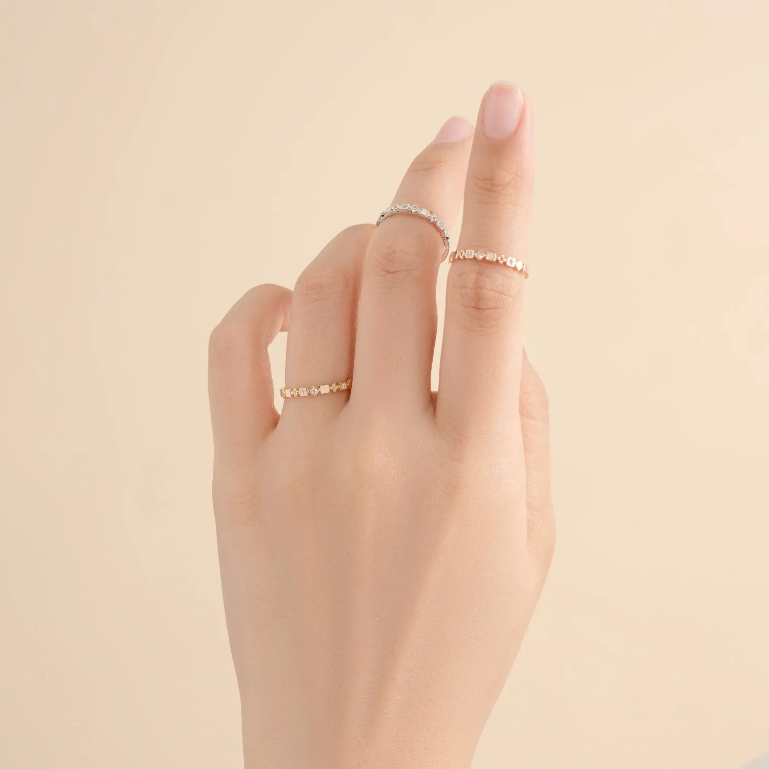 10k Solid Gold Classic Ring Set Gift For Women 14k Real Gold Ring