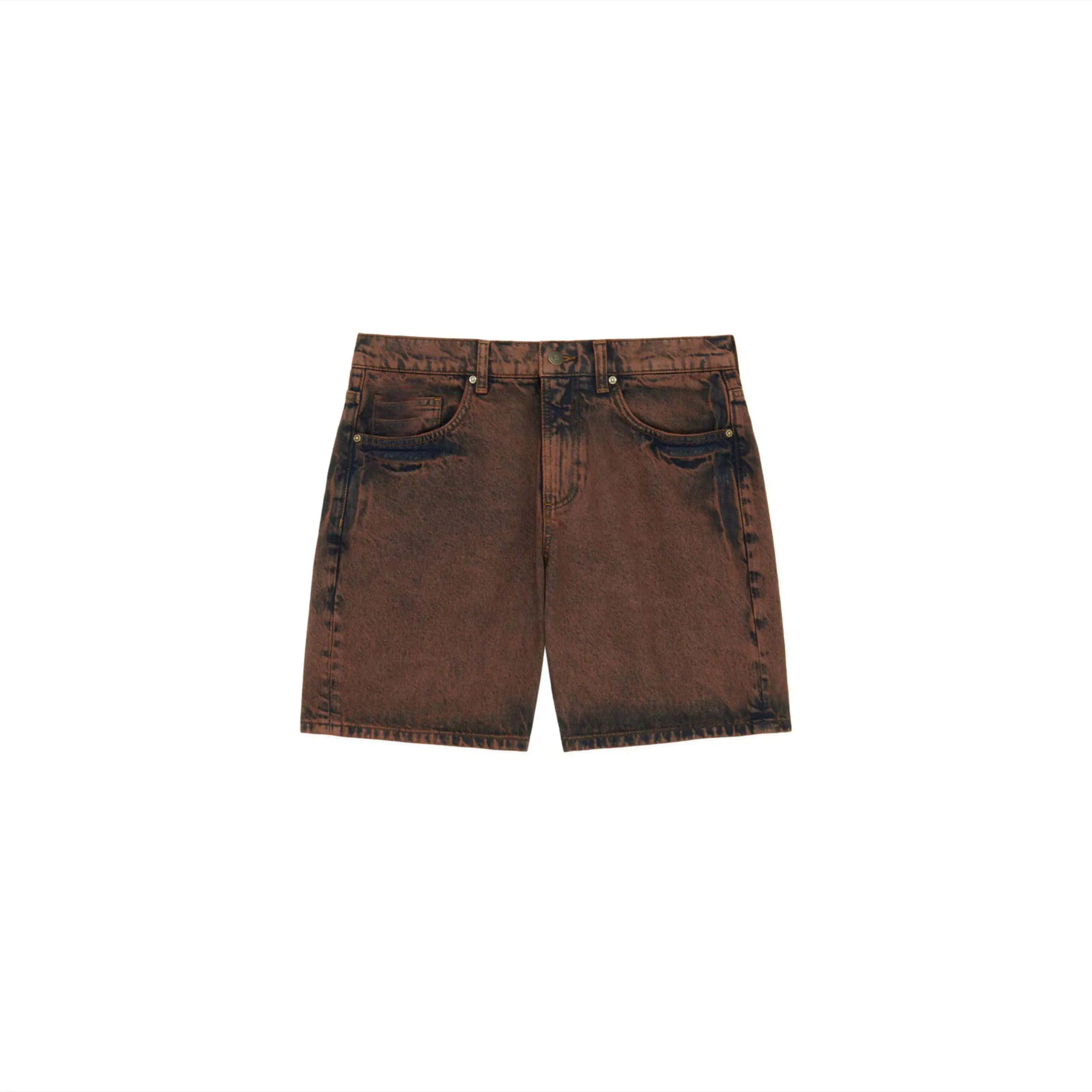 Trendy Distressed Denim Brown Shorts Comfortable Ripped Jean