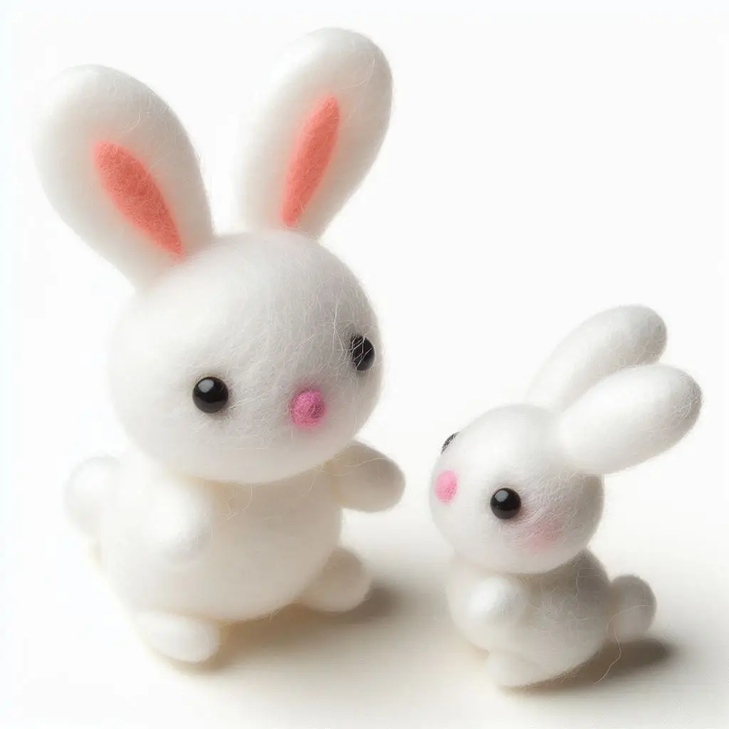 Handmade Felt Easter Bunny & Egg Set - Whimsical Springtime Decor ...