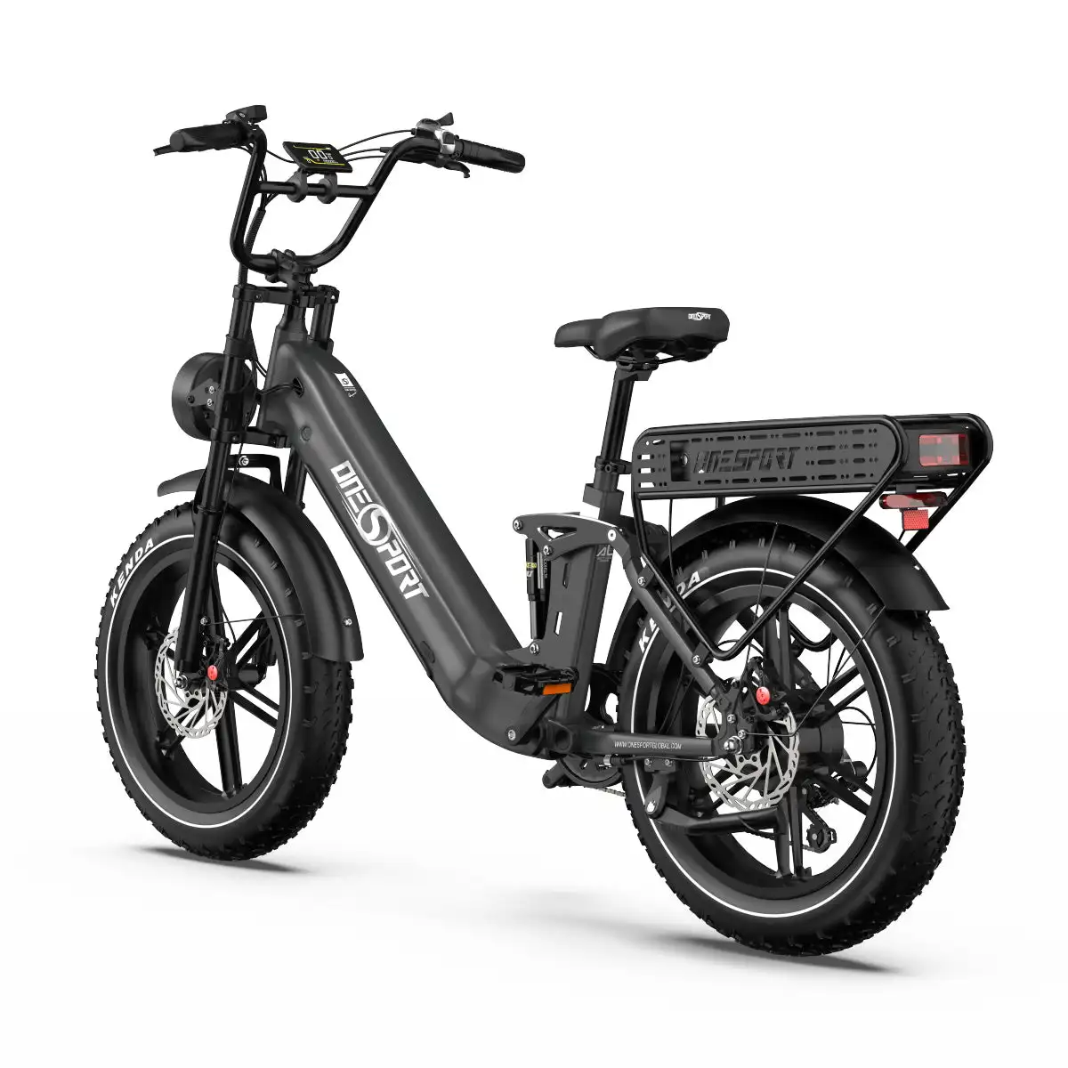 Onesport OT08 Pro Full Suspension E-Bike 48V 250W/350W Rear Hub Motor Aluminum Frame Integrated Battery 60km Range Dirt Bike