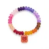 Orange octagon bracelet