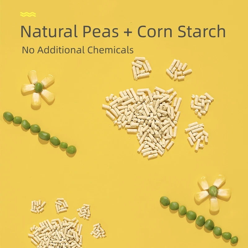 Best Quality Cat Litter Made With Peas And Corn Starch Without
