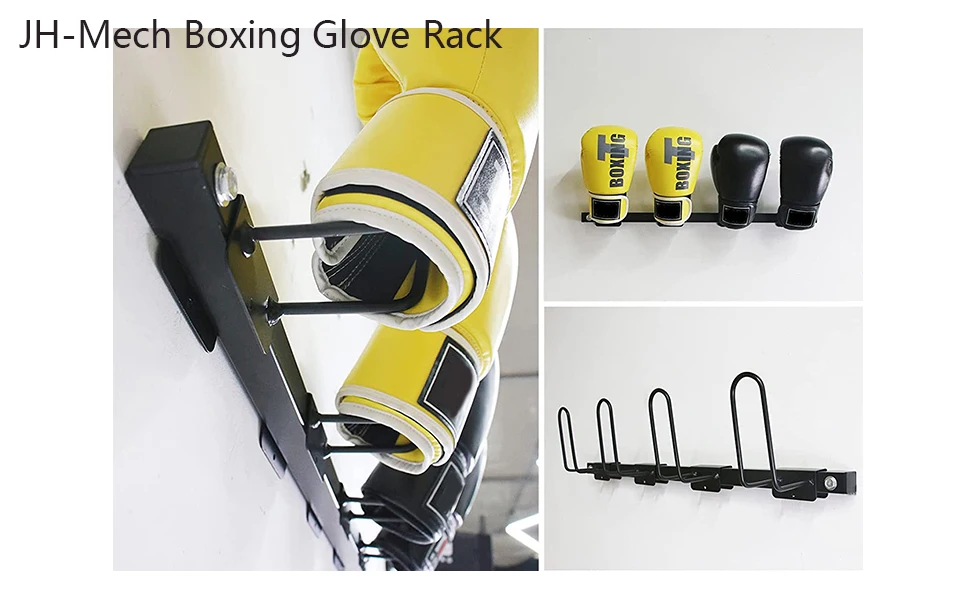 Jhmech Boxing Glove Holder For 2 Pair Of Gloves Space Saving And