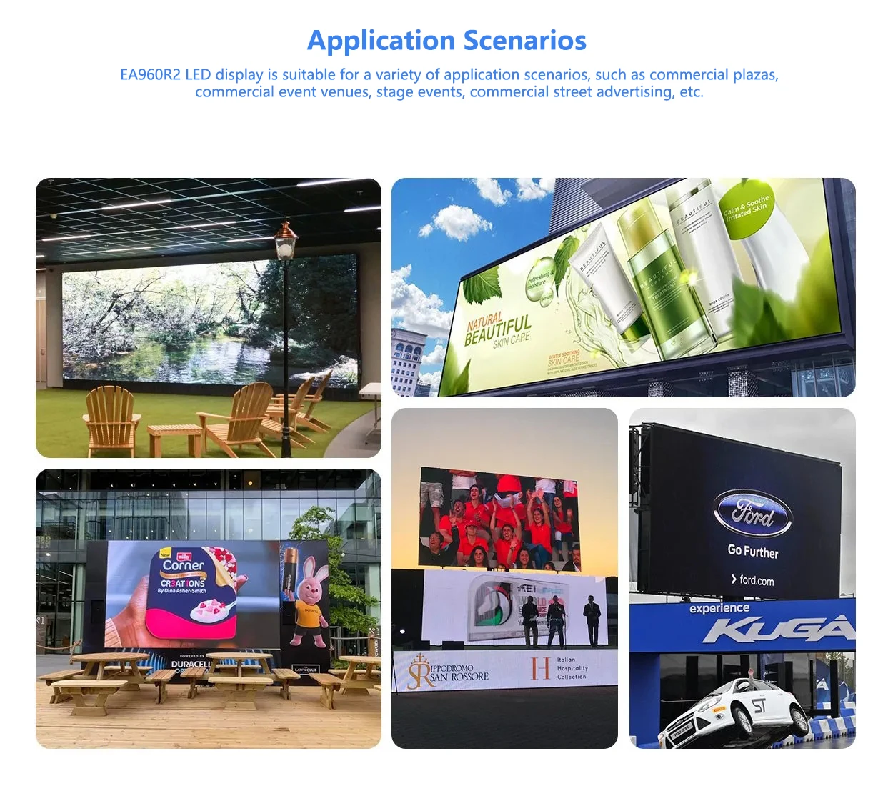 Outdoor P3 - P10 Mm Custom Size LED Display Screen , Fixed Waterproof Advertising Digital Sign Billboard