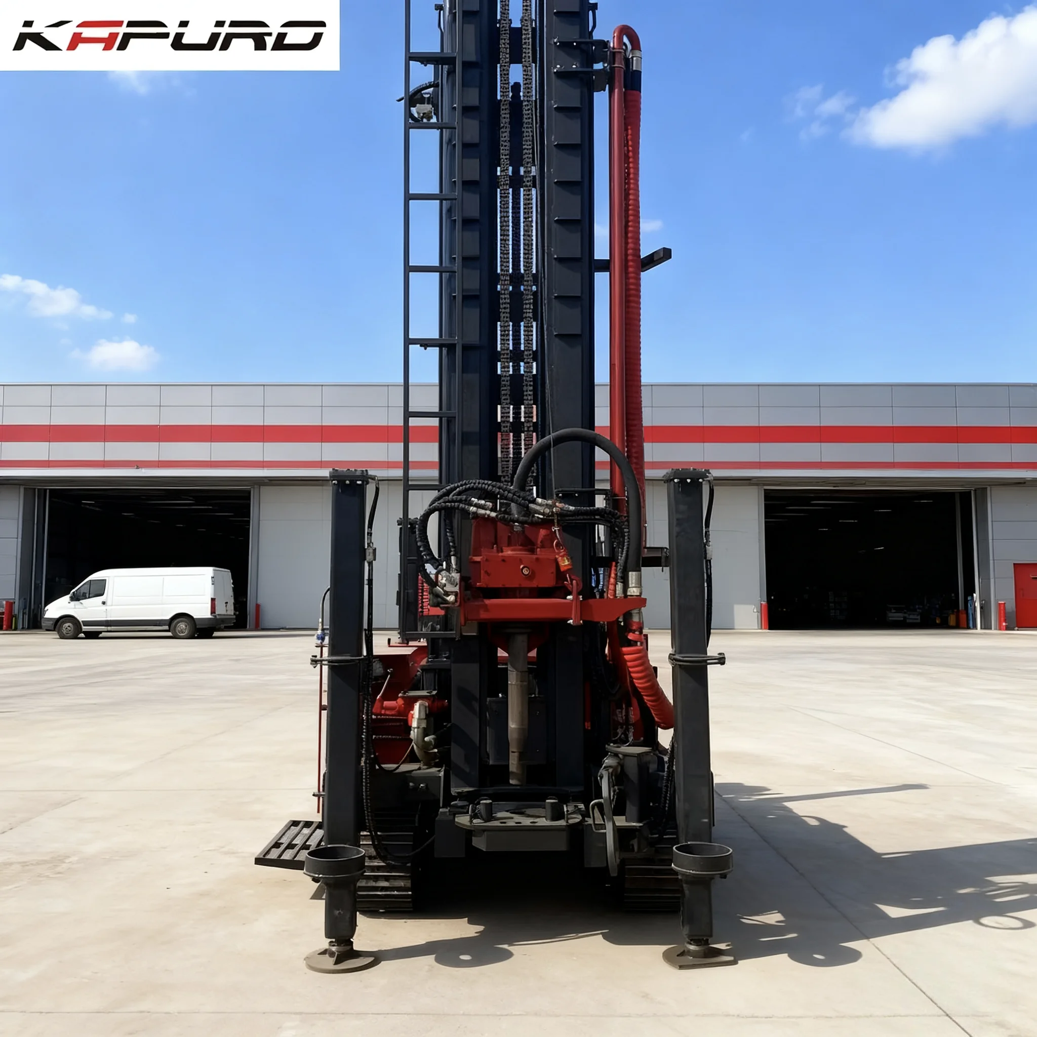 New KAPURO KP-450 Diesel-Powered Crawler Drill with Pump & Motor 2.5km/h Walk 450m Depth for Rock and Soil Drilling