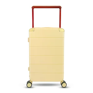 High Quality PC Luggage with Custom Logo Wholesale Travel Carry-On Bag with USB Charing Cup Holder