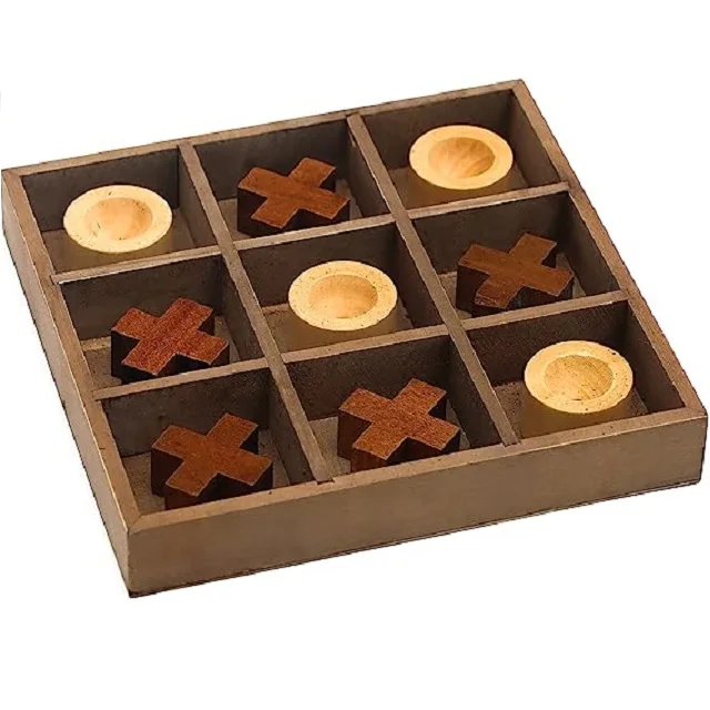 Premium Quality  Tic Toe Board Game Square Shaped & Yellow Pin Bole   XOXO  Puzzle Game Friends Family Time Pend Desk Game