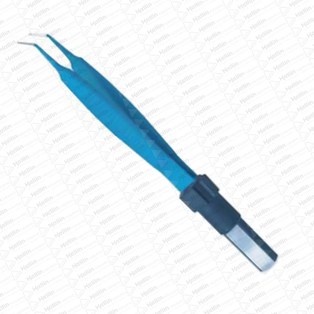 Surgical Mcpherson Angled Tip Bipolar Forceps Nonstick Tip Electro