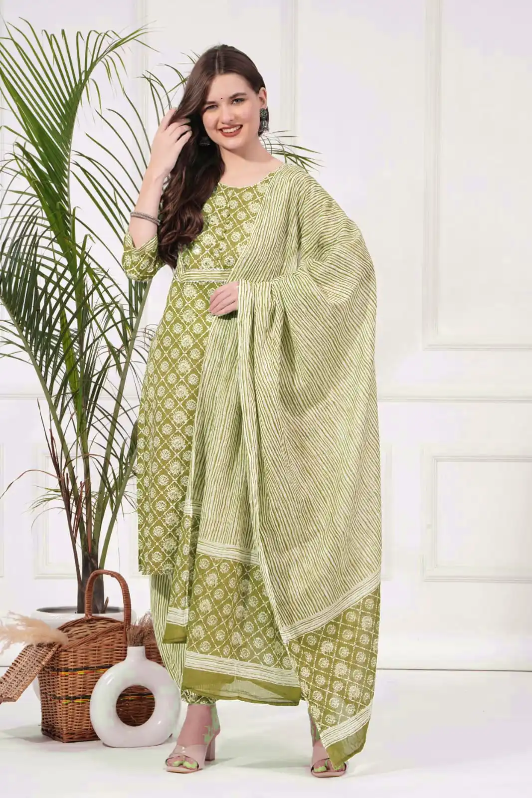 Look Straight Out of a Dreamy Movie Set As  You Turn Around and Walk in This Elegant  Suit the Perfect of Traditional Wear