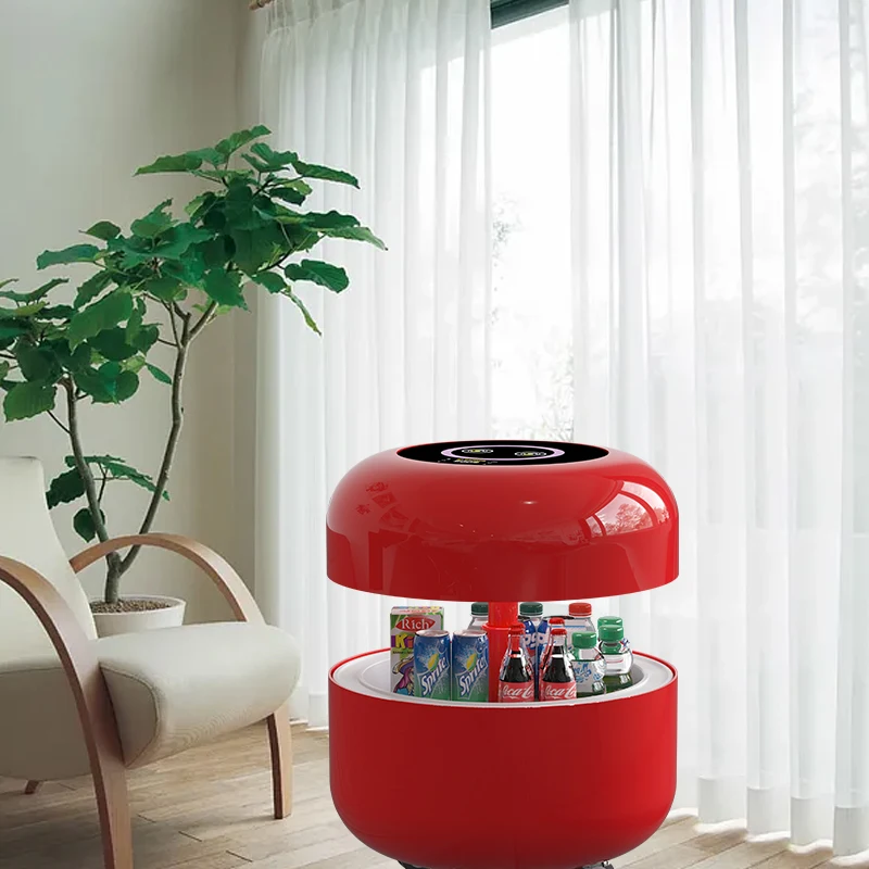 Modern Touch Screen Refrigerator Coffee Table with Bluetooth