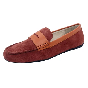 Professional Custom Women Loafers Shoes Genuine Leather Fashion Trend Suede Shoes for Women