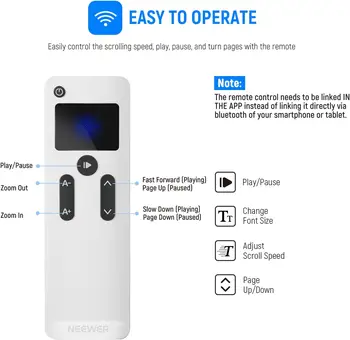 NEEWER Teleprompter X14 with RT-110 Remote & APP Control ( Connection Via NEEWER Teleprompter App), Portable No detail image