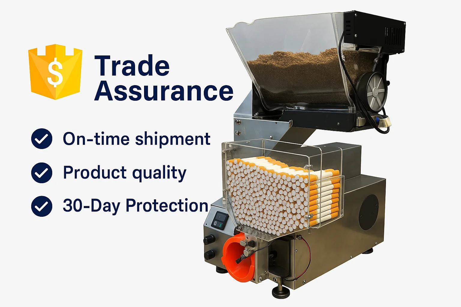 Electric New Full-Automatic High Productivity SIGMA Cigarette Making  Machine-Commercial Use Tobacco Filling Cartons 12000 PH