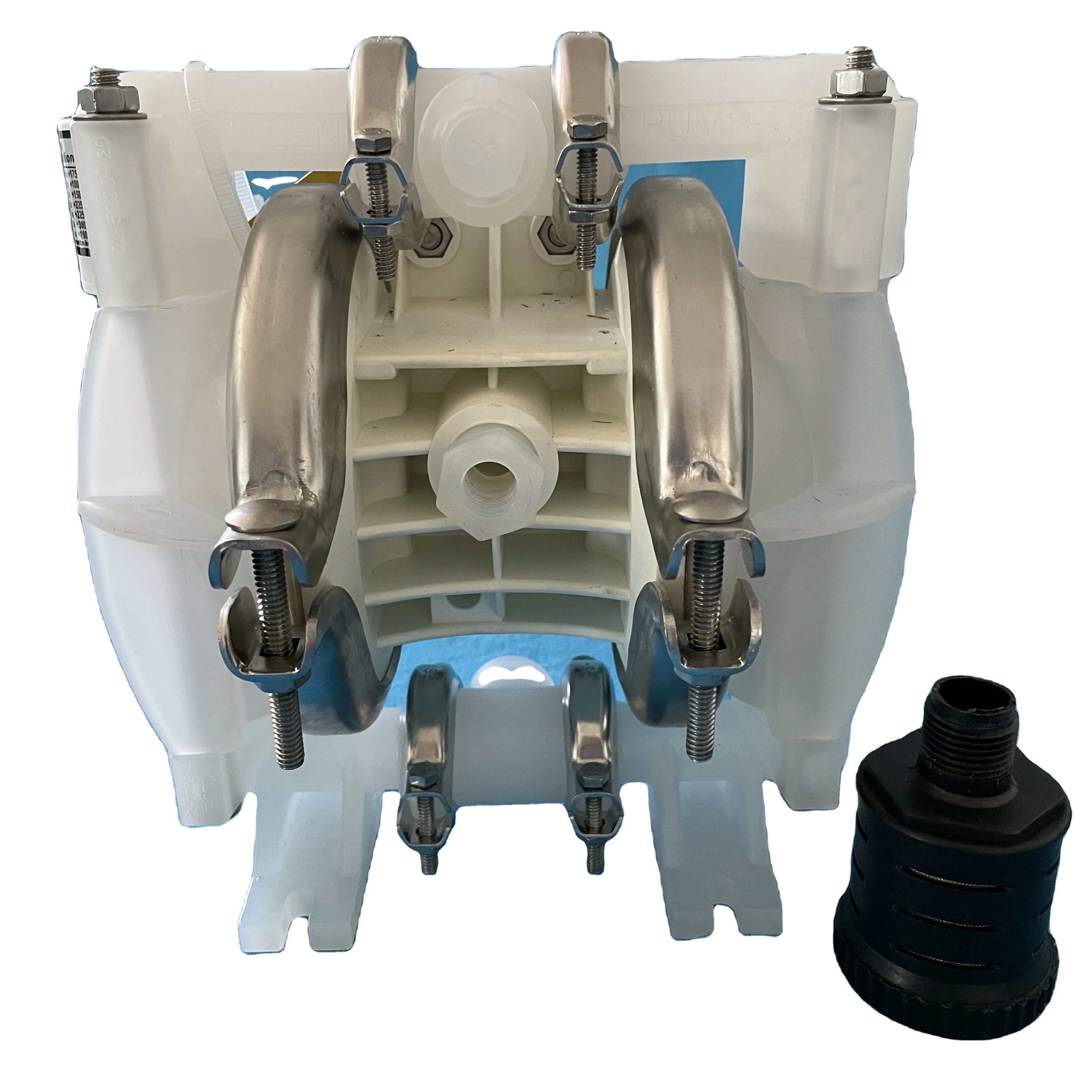Jet Industries 3/4" NPT Diaphragm Pump Muffler / Silencer – PE Material For Wilden, Sandpiper, ARO, Blagdon, Graco (TM-6(PP))