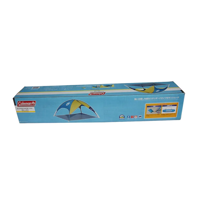 Custom Printed Strong Corrugated Cardboard Carton Box for Camping Tent Gold Foil Handling Paper Storage and Delivery Packaging