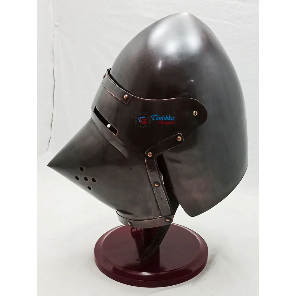 Xiv Century Medieval Crusader Pig Face Helmet Battle Ready Knight ...