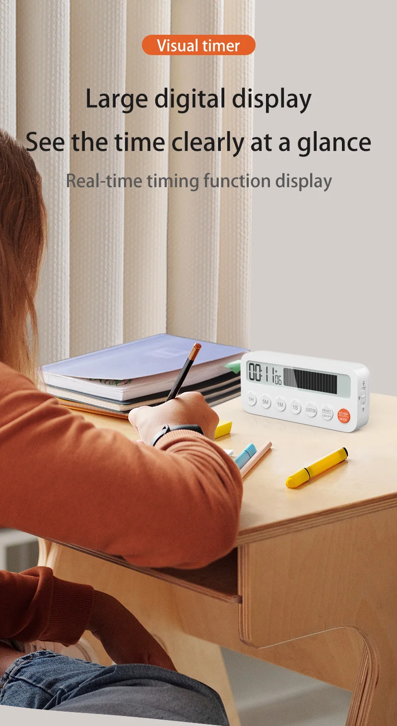 Hot Selling Large Lcd Digital Display Screen Timer Battery Charging