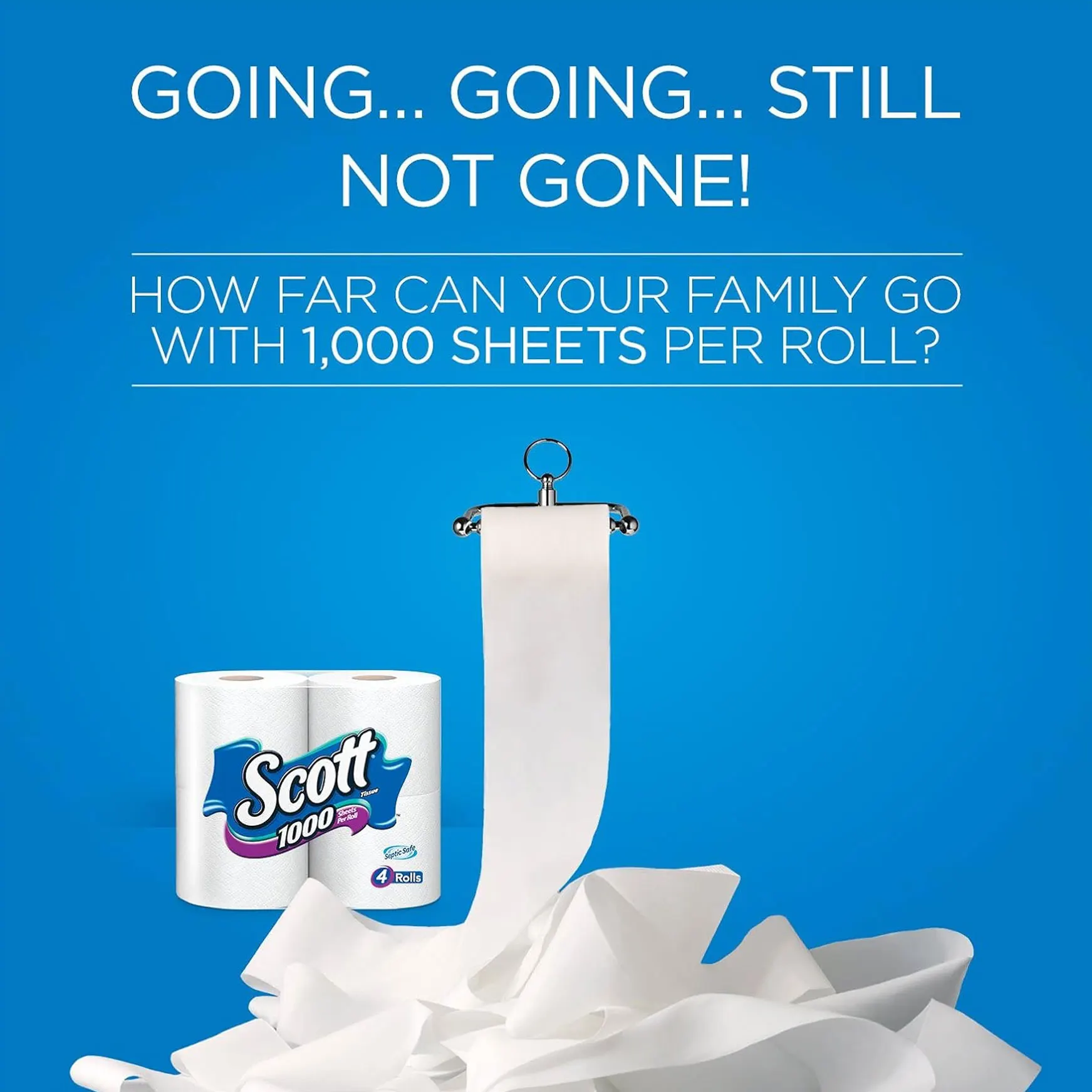 Scott 1,000 Toilet Paper - Bulk Pack Of 20 Rolls,Each With 1,000 Sheets For Premium Comfort And ...