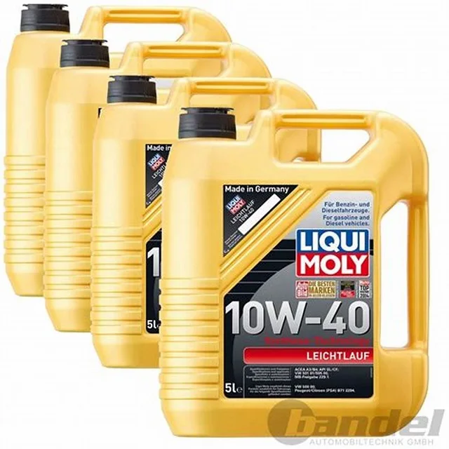 Liqui Moly Motor Clean 4x 5l Liqui Moly 10w-40 Engine Oil Canister Art ...