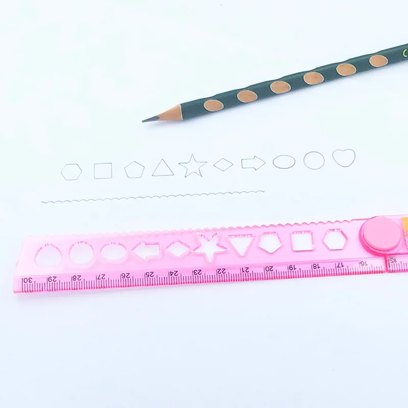 Креативные канцелярские подарки для детей, милая складная пластиковая линейка с пользовательским логотипом