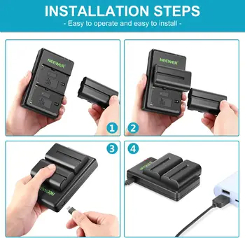 NEEWER NP-F550 Battery Charger Set Compatible with Sony NP-F970 F750 F770 F960 F550 F530 F330 F570 CCD-SC55 TR516 TR716 TR818 product image