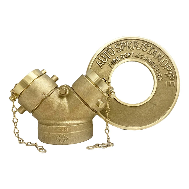 Leyon UL FM Fire Protection System Fire Sprinkler System Fire Fighting Pipes 300PSI  Brass Siamese Connections Clapper