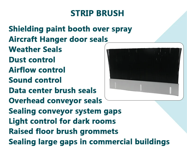 Usehom Door Seal Nylon Strip Brush Industrial Strip Brush Sliding Door