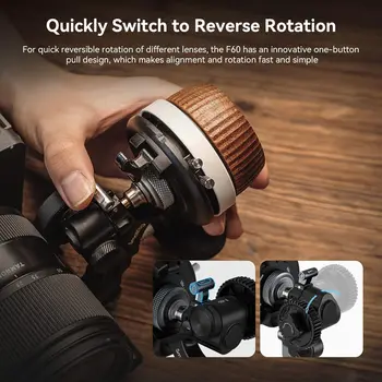 SmallRig F60 Follow Focus for DSLR and Mirrorless Camera Lenses, with Non-Damping Design & Forward/Reverse Switch & A/B Stops detail image