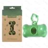 20 rolls of dark green printed garbage bags + 1 bone dispenser