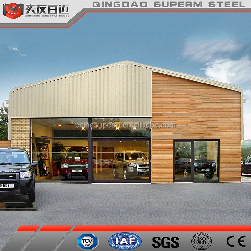 Luxury Modern Design Light Steel Structure Prefabricated Auto Shop ...
