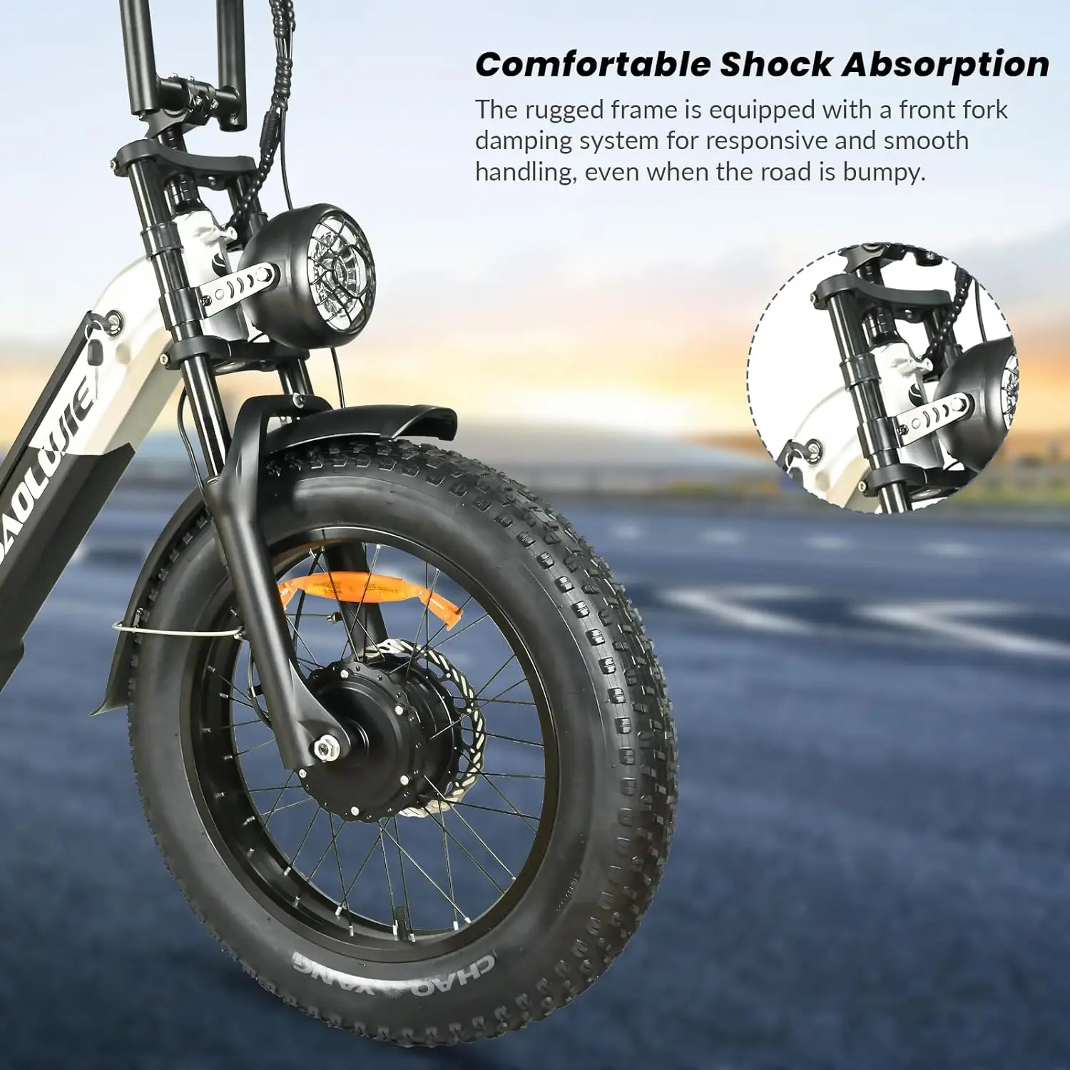 BAOLUJIE PLJ2033 Electric Bike with 20 Fat Tire 1500W/2000W Dual Motors 48V 30Ah Integrated Battery 60km Range