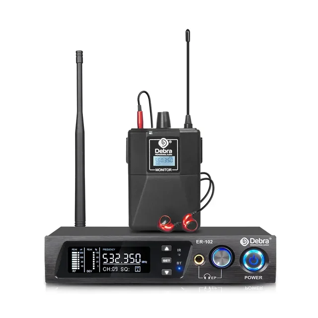 Debra ER102 Singal Channel UHF In Ear Monitor Wireless System With Multiple Transmitter For Small Concerts And Home Theater