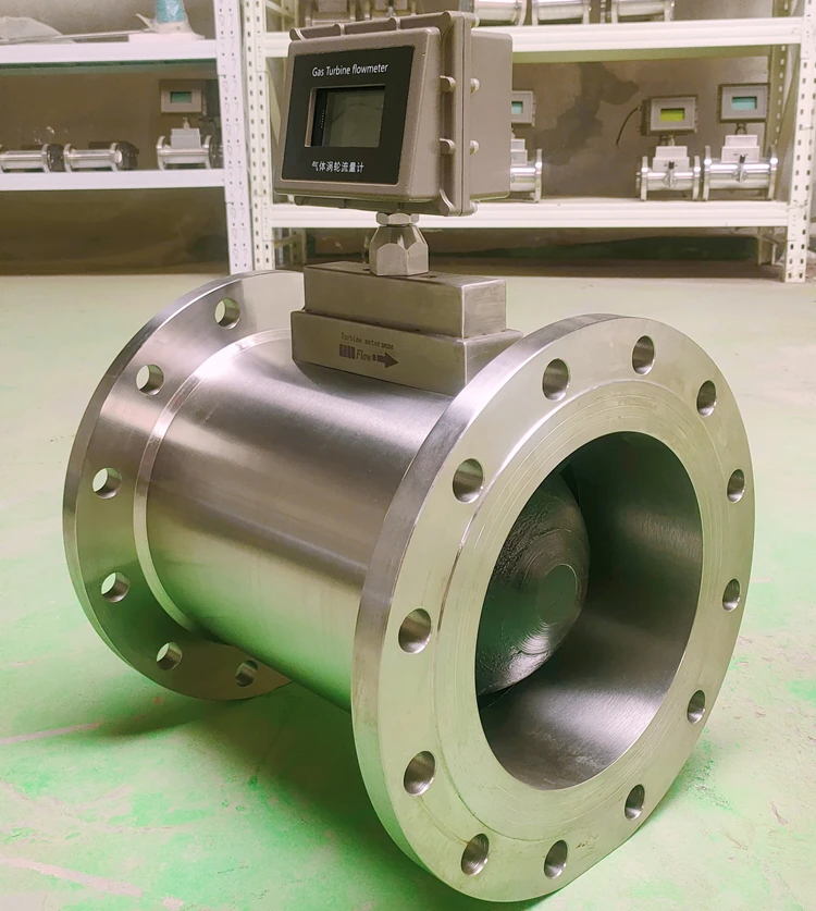 Lwq Gas Turbine Flowmeter 4-20ma RS485 Pulse Output Natural Gas Nitrogen Compressed air Flowmeter Digital Integration Flowmeter