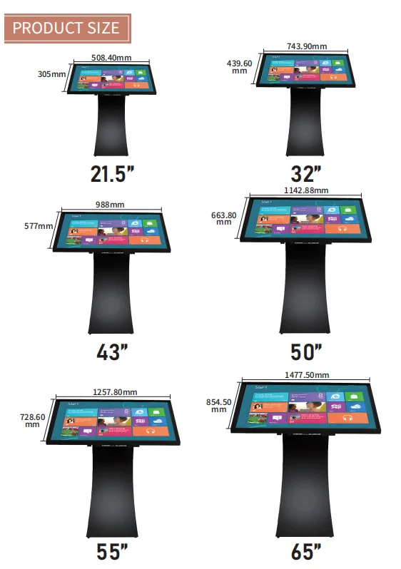 32 Inch S Type Floor Stand All in One Machine Touch Screen Self Service ...