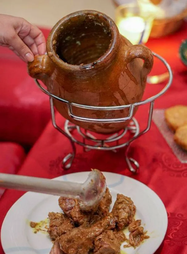 Cooking Moroccan Tajia Pot Handmade and Glazed in Marrakech Moroccan Tajines Cookware Sets