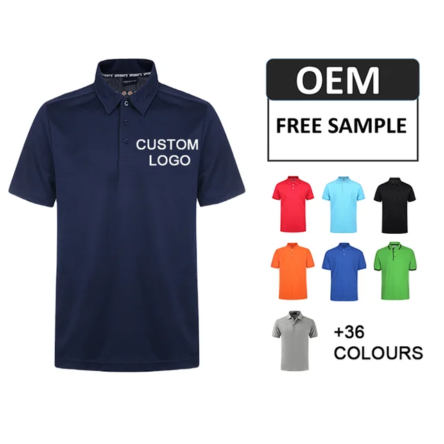 Custom Design High Quality Plain outdoor Sports  Smart Embroidered Logo uniform 100% polyester cotton Mens Golf Lapel Polo shirt